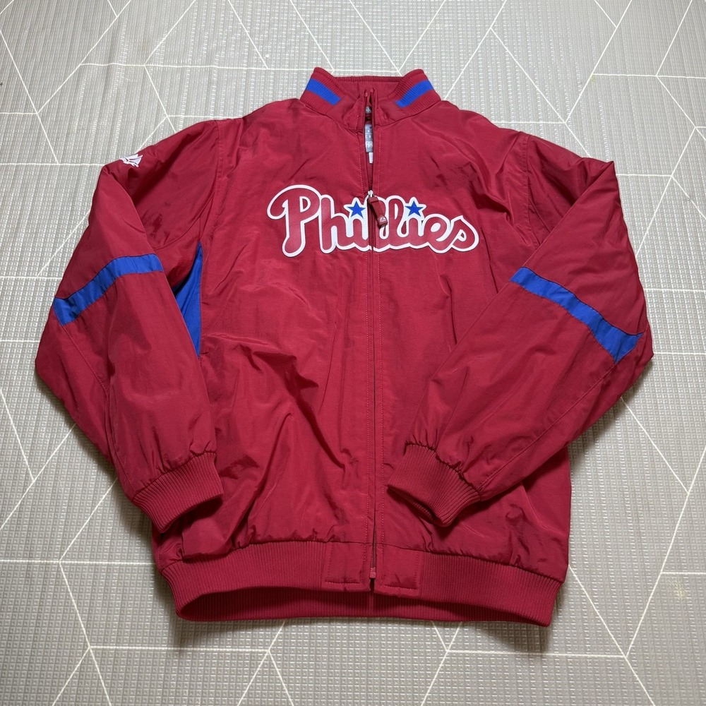 Majestic Philadelphia Phillies Thermabase Dugout Jacket Youth XL Red MLB